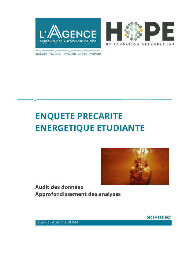Enquête précarité énergétique étudiante : Audit des données et approfondissement des analyses